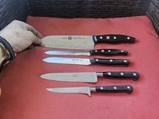 Vtg Mix Knives Lot SABATIER Hoffritz France & ZWILLING Henckels Germany Used T5