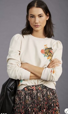 Anthropologie Back When Tiger Sweatshirt xxsmall nwt | eBay