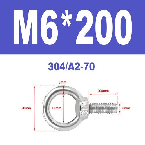 Ringschrauben Edelstahl V2A A2 Ösenschrauben M3-M18 Augbolzen Augenschrauben - Bild 58 von 122