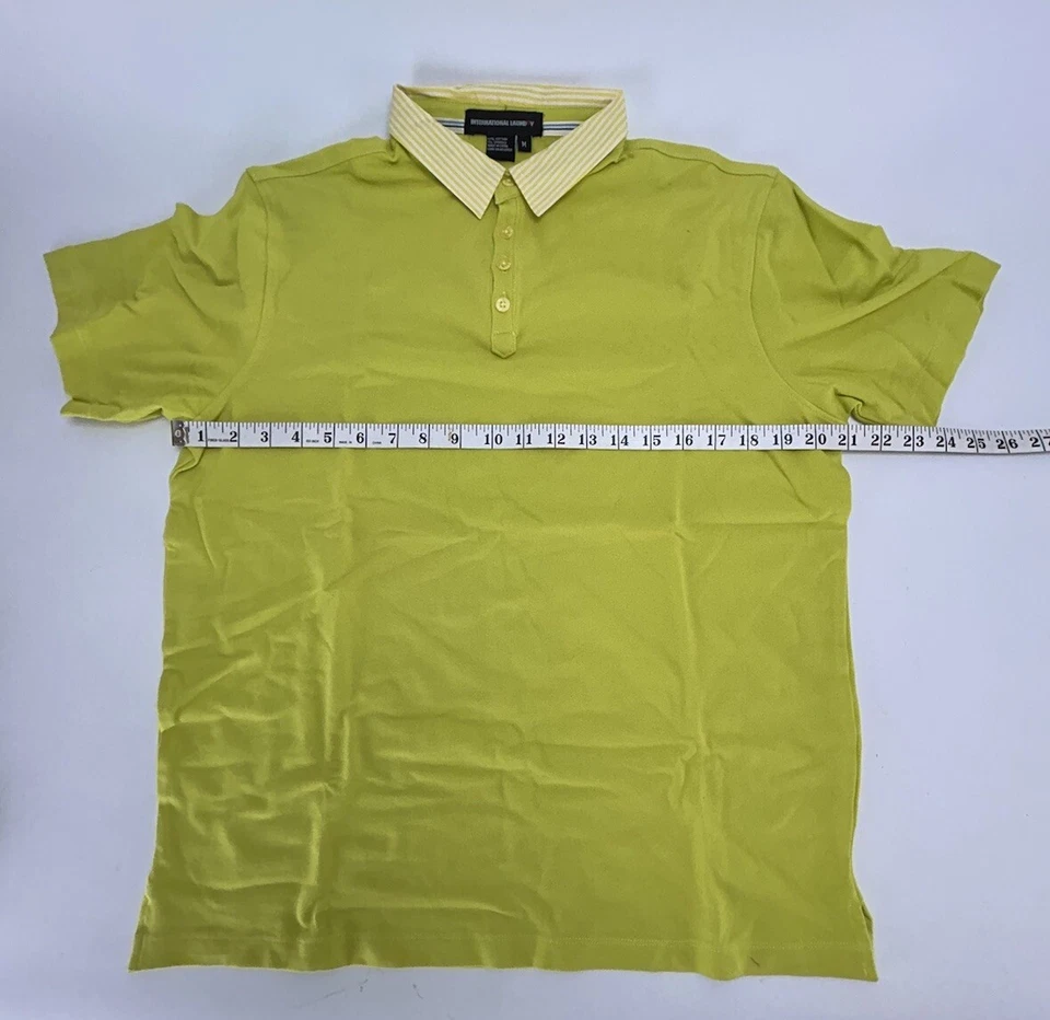 Camisa polo International Laundry para hombre manga corta verde lima mediana Foto 2 de 4