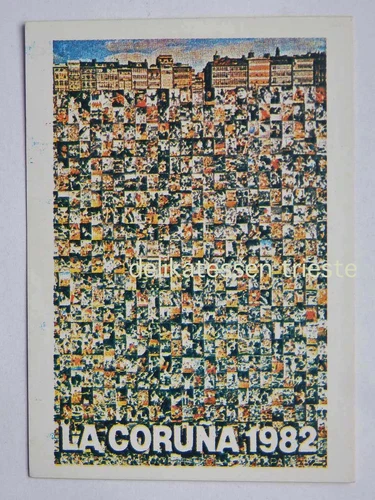 PANINI ESPANA 82 figurina 9 La Coruna manifesto scudetto calcio Spagna 1982 NEW