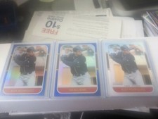 3 card lot Alex Rodriguez 2021 Donruss.  (Blue Holo, Holo Variation, 055/500
