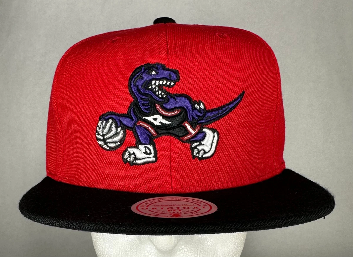 Mitchell & Ness NBA Toronto Raptors Team Logo 2 Tone Snapback Hat, Cap, New