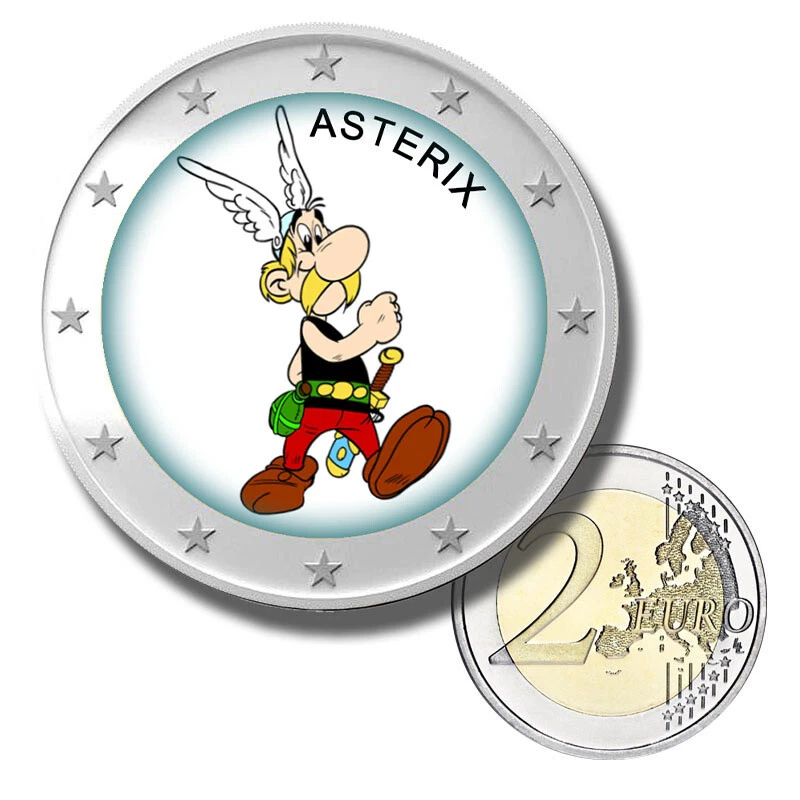 2 Euro Coloured Coin Box Set 5 Cartoons - Asterix & Obelix , Popay , Tom & Jerry - Image 3 of 4