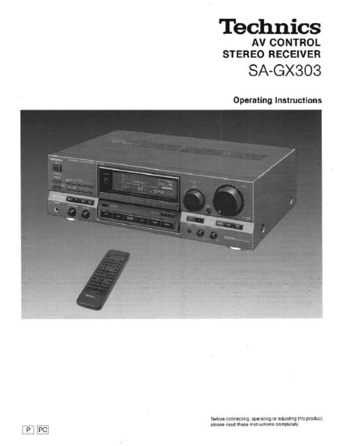 Technics SA-GX303 Receiver Owners Instruction Manual Reprint | eBay