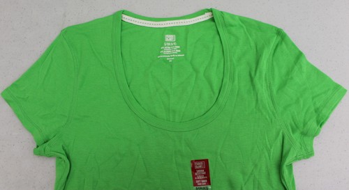 Faded Glory Women's Scoop Neck Top Tee Short Sleeve Lime Green S Small 4/6  New 8806323449623 | eBay