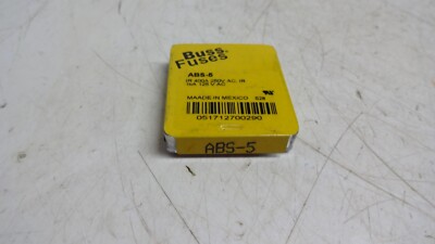 Lot of 5 Buss ABS-5 Fuse Bussmann ABS5 New
