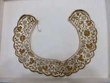 Vtg BARR BEARDS NY 1940s-50s Beads/Faux Pearl Beads/Hand Embroidery COLLAR