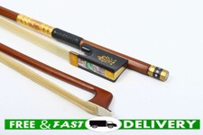Violin Bow 4/4 Full Size Bow Brazilwood Ebony Frog Octagonal Stick Natural Hair