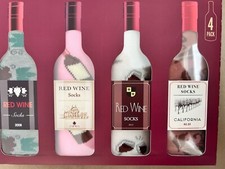 Wine Socks Orrsum Sock Co. 4 pack Women  s Sz 5-9 Wine Lover Gift Cute Socks