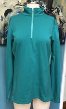 ARCTERYX Athletic Long Sleeve Top 1/4 Zip Base Layer Womens Medium? Green Blue