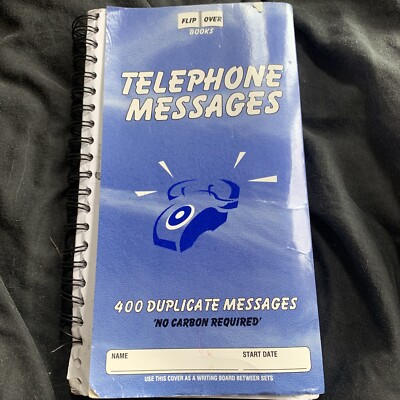 Doppeltes Telefon Nachrichten Buch. 400 doppelte Nachrichten Einrichtung. No Carbon Re