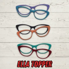 3D PRINTED Ella Pair Eyewear Compatible Blank Toppers W/ MAGNETS INSTALLED