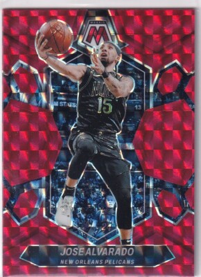 2023-24 Panini NBA Basketball Mosaic No. 186 Jose Alvarado Red Mosaic Prizm