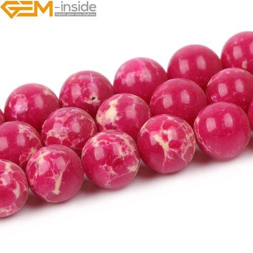 15'' Round Assorted Color Stone Beads Natural Sea Sediment Loose Beads Jewelry - Picture 76 of 96