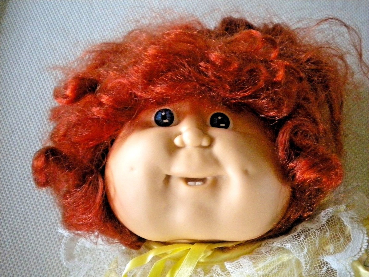cabbage patch doll red hair yellow dress Vintage 1983 Cabbage Patch Doll Yellow Dress