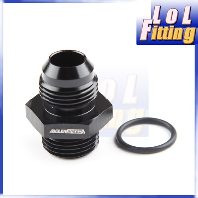 US STOCK -10AN AN10 Male To AN-10 Straight Cut O-Ring Fuel Fitting Adapter Black