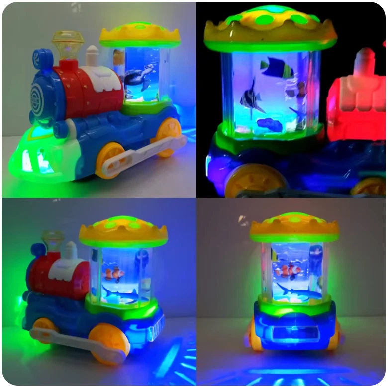 Electric Trains Underwater World Swimming Fish Toy w/ Music & Light for Kids - Image 4 of 4