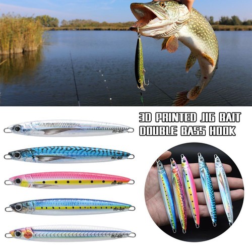60g 115mm Colorful Lead Casting Spanish mackerel Jig Bait Metal Fishing Lure eBay