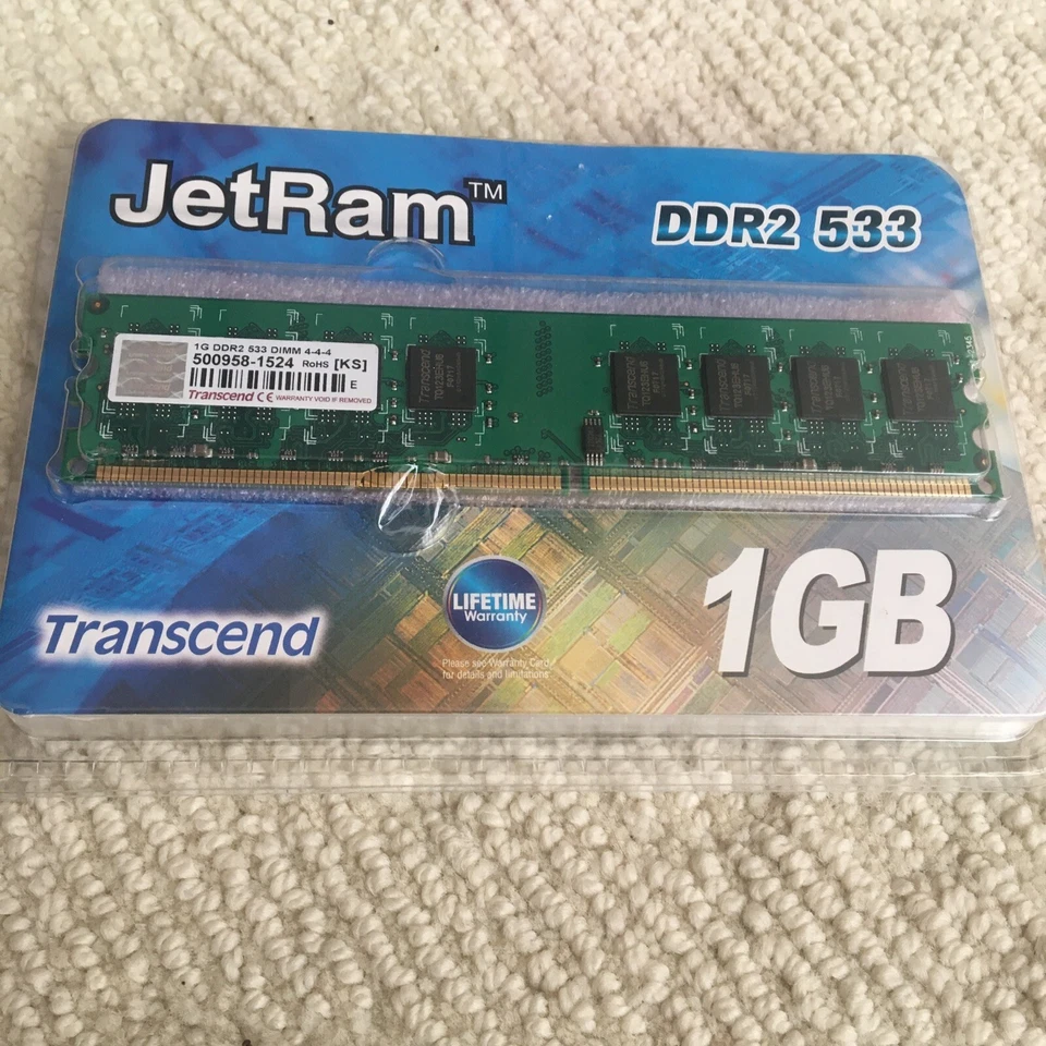 Jet Ram DDR2533- DIMM (128Mx64)  1 GB  Memory for PCs - JM533QLJ-1G  240P New - Image 3 of 4