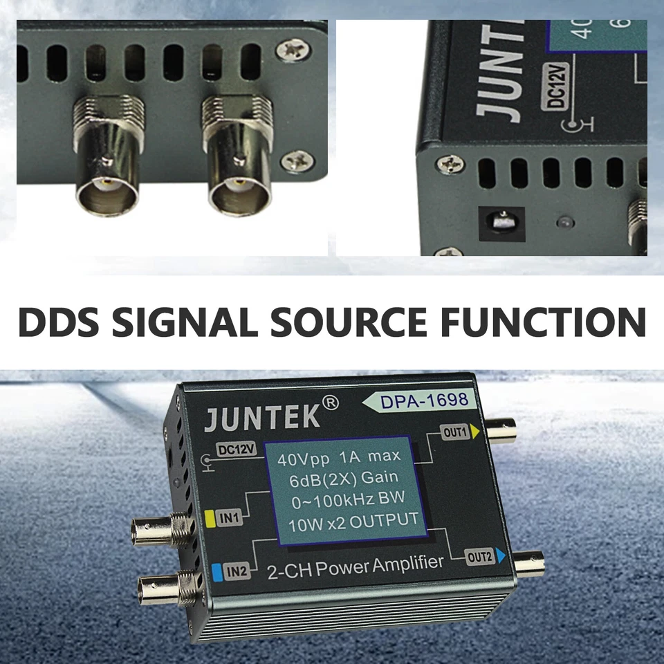 DPA-1698 2CH Function Generator Amplifier 0-100KHz 10W*2 f/ DDS Signal Generat5M - Image 3 of 4