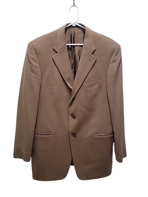 Arnold Brant Men's Brown 100% Cashmere Blazer Jacket 44LT.  Made In Canada 