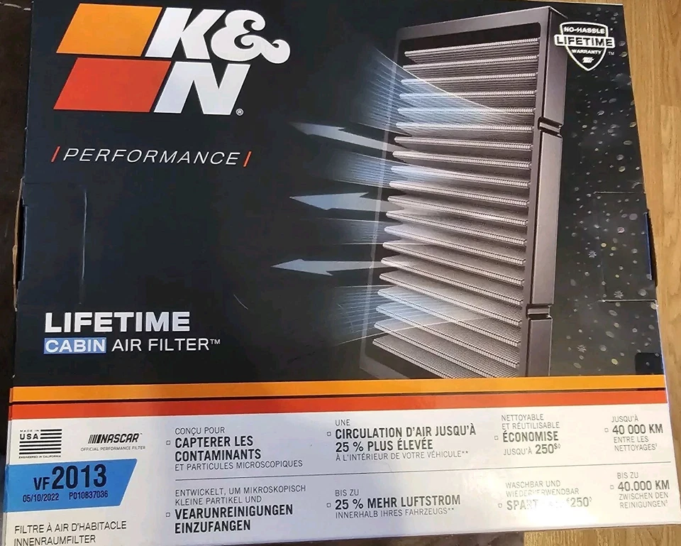 Filtro de aire de cabina K&N VF2013 - diseñado para Dodge/Jeep/Chrysler 2007-2019 selectos Foto 2 de 2