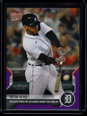 2021 Topps Now #715 Victor Reyes Purple Parallel Card #d /25
