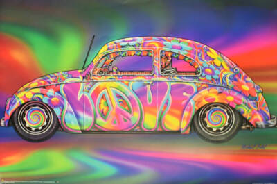 Love Bug Non-Flocked Blacklight Poster 36.5'' x 24.5'' Laminated