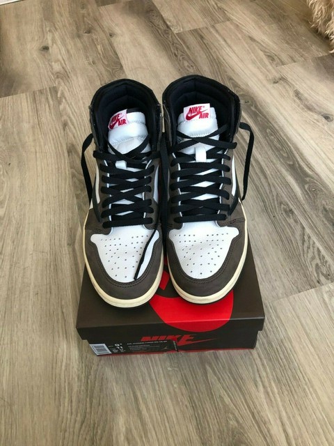 Nike Air Jordan 1 Retro High Travis Scott Basket Shoes - Sail/Black-Dark Mocha, US 11 (CD4487 