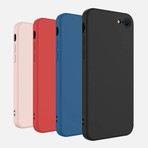 For iPhone 7/8/SE/SE 3 Case Liquid Silicone Shockproof Cover + Tempered Glass US