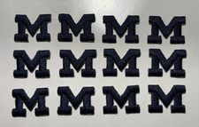Michigan patches u of michigan wolverines patch 7/8" wide block m patch 12 pcs.