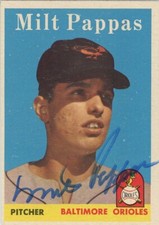 Milt Pappas- Signed Trading Card (Baltimore Orioles)