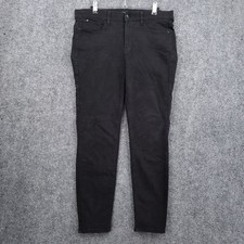 Curve Appeal Womens Black Stretch Denim Skinny Jeans Size 10/30 5 Pocket Cotton