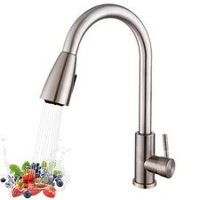 Stainless steel Kitchen Faucet Sink Mixer Faucet Pull Down Sprayer Single Handle