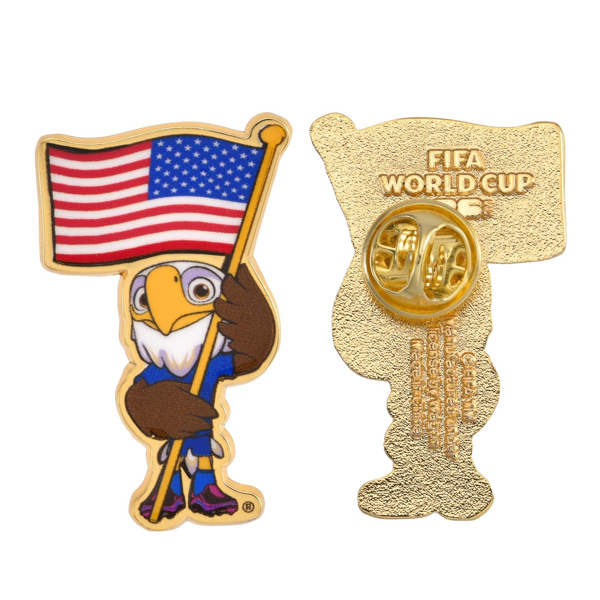 Officially Authorized FIFA World Cup 2026 USA Mascot Pin – 1.5in