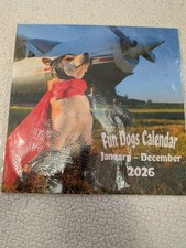 Fun Dogs Calendar 2026 January Through December Wall Calendar