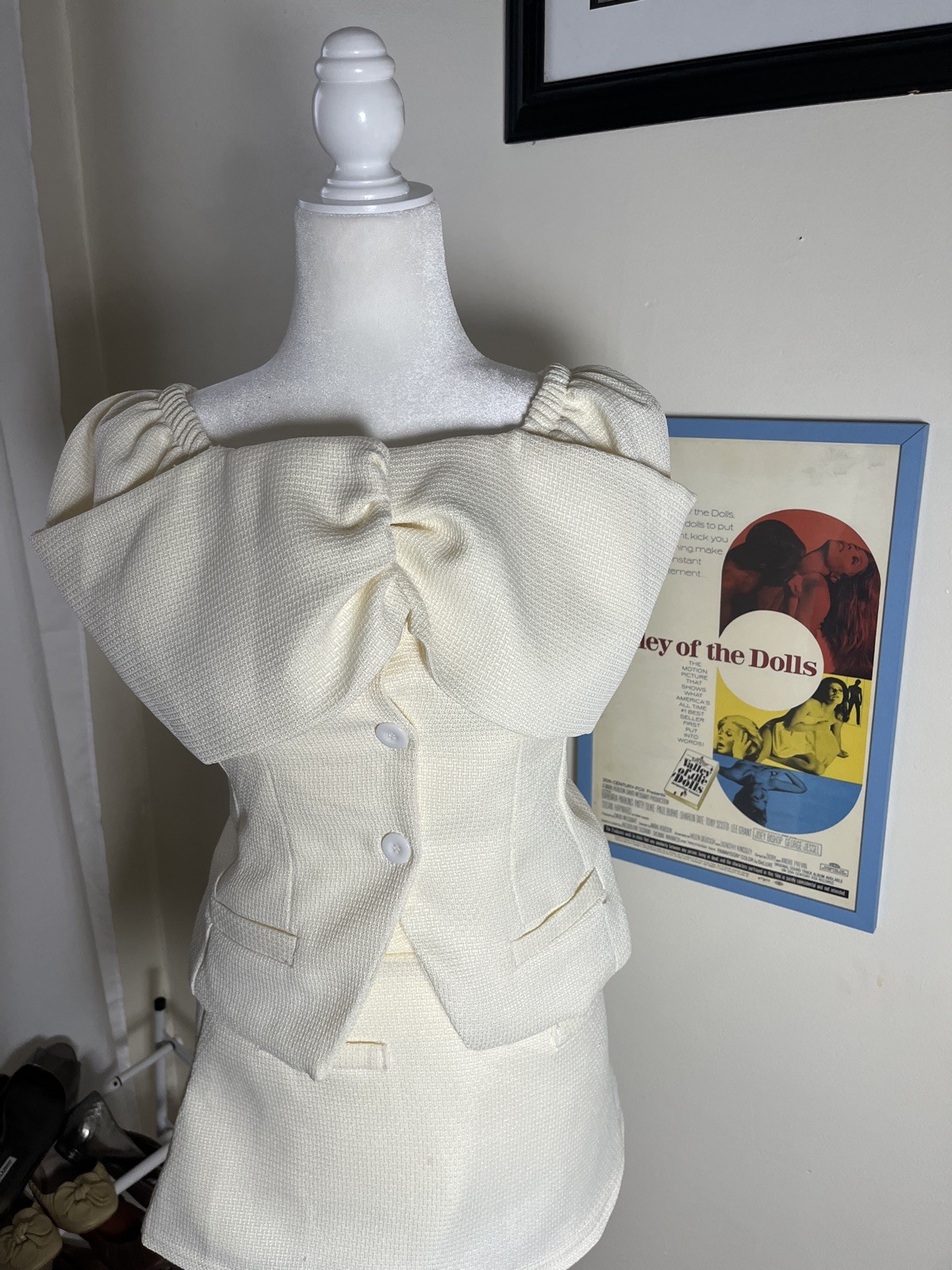 Vintage Bridal Matching Skirt Set, Custom 1980s, … - image 8