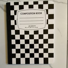 Black/White Checkered Composition Book 100 Sheets 9 3/4 x 7 1/2 in