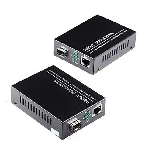 A Pair of 1.25G/s Gigabit Fiber Ethernet Media Converter Open SFP Slot