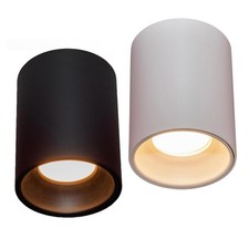 PLAFONIERA MODERNA FARETTO CILINDRO ESTERNO DA SOFFITTO ATTACCO GU10 LUCE 230V