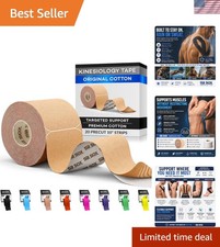 Gentle Hypoallergenic Kinesiology Tape - 16ft Cotton Roll for Sensitive Skin 1.73 per gallon