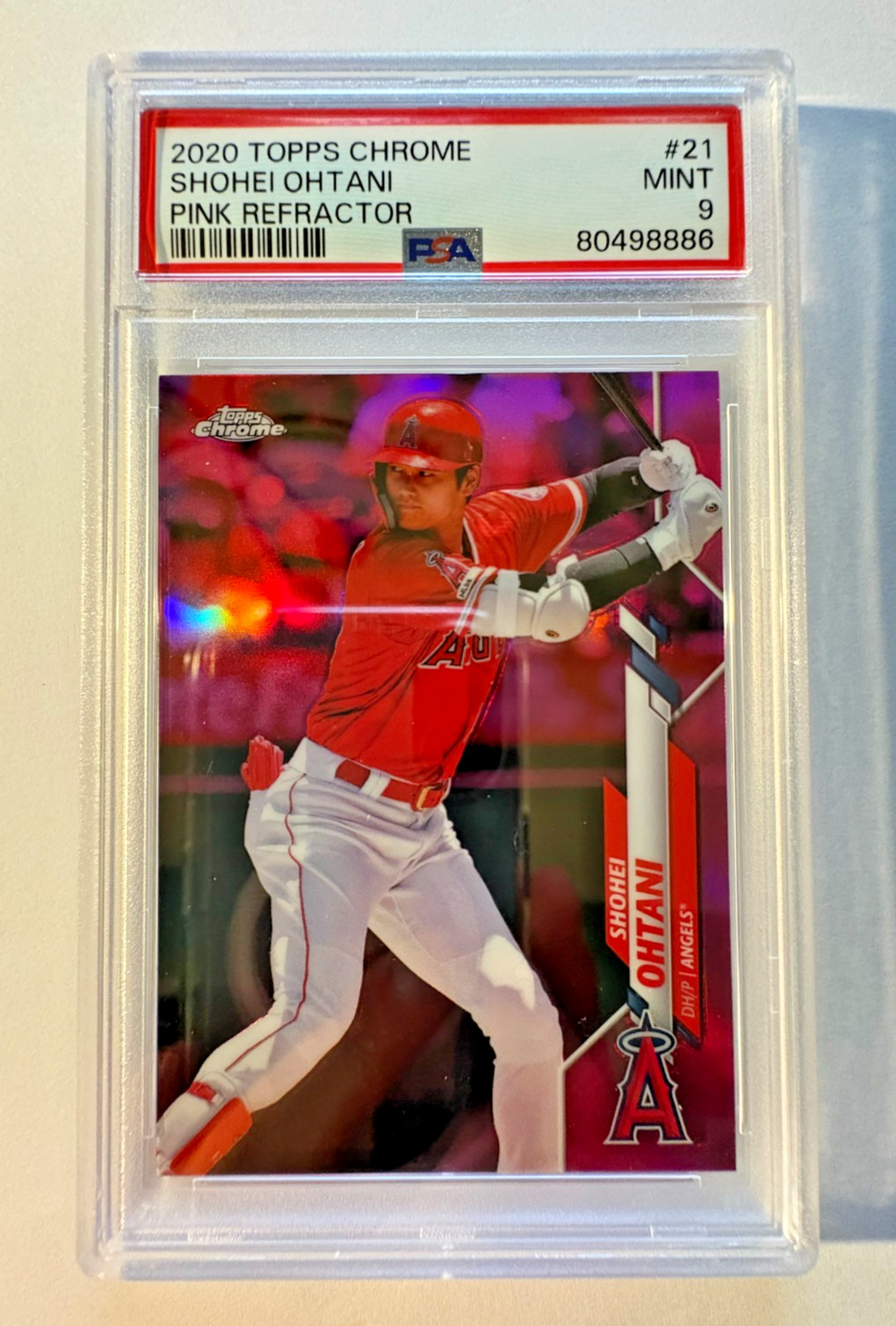 2020 Topps Chrome SHOHEI OHTANI Pink Refractor #21 PSA 9