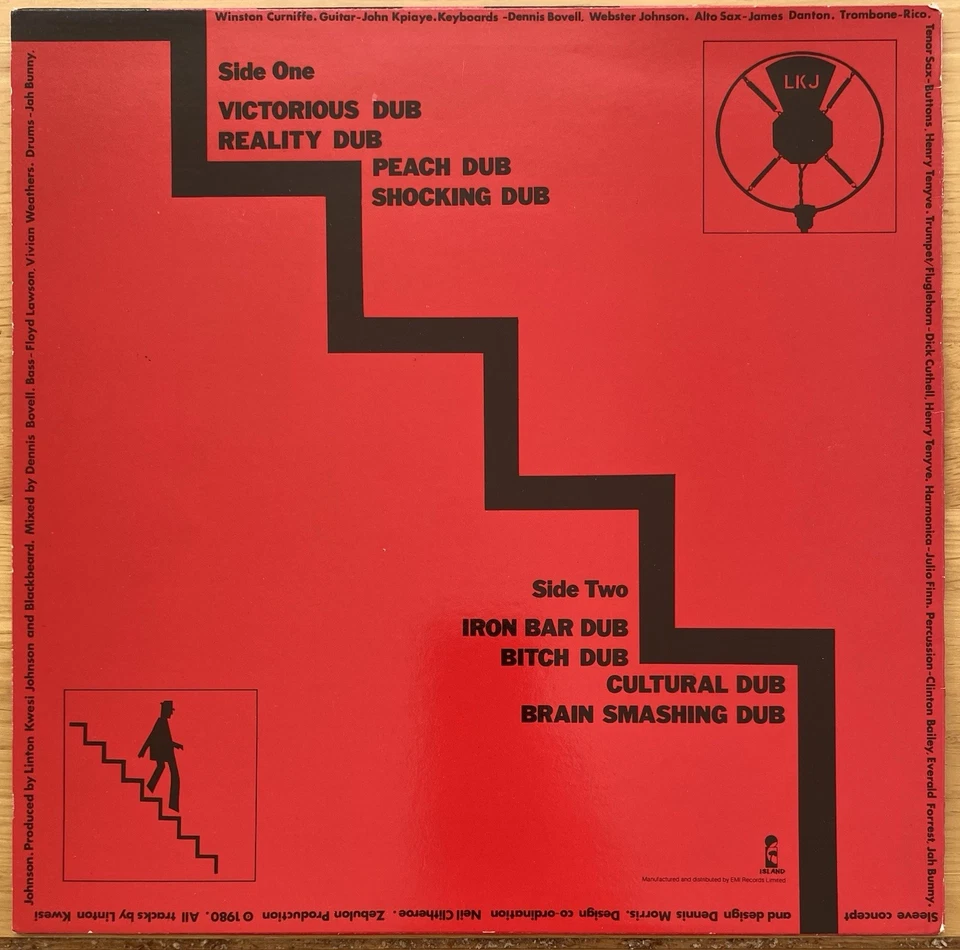 LINTON KWESI JOHNSON - LKJ IN DUB 1980’S REGGAE VINYL DENNIS BOVELL EX / VG+ - Image 2 of 4