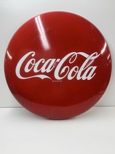 LARGE 36 VTG 1950s COCA~COLA ADVERTISING PORCELAIN COKE BUTTON