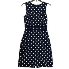 JCrew Tweed Shift Blue Dress Size 0 Midi
