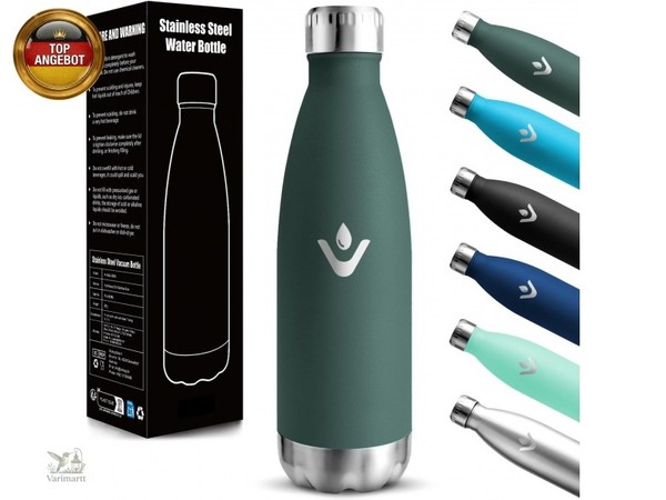 Motswedi Trinkflasche Kinder, 500Ml Auslaufsicher, Trinkflasche Edelstahl,-image