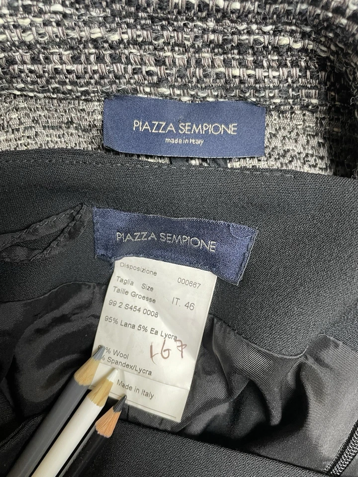 Piazza Sempione Skirt Suit Size 6 IT 46 Two Piece Set Made In Italy Wool Blend - Image 2 of 4