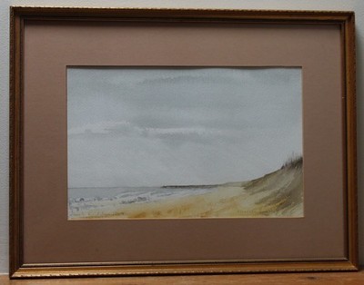 NORFOLK COAST - Framed Costal Watercolour Painting signed by Derek ...