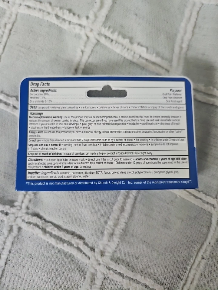 Mouth Sore Pain Relief Gel 3x Medicated SEALED NEW Exp 08/2027 - Image 2 of 3